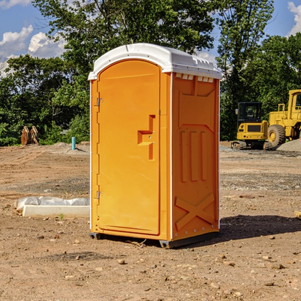 can i customize the exterior of the portable restrooms with my event logo or branding in Huntsville Texas